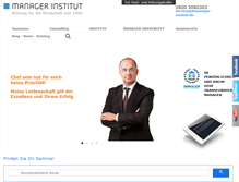 Tablet Screenshot of manager-institut.de